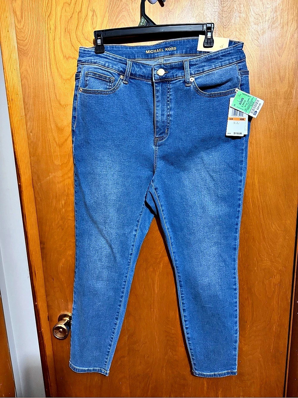 Michael Kors High-Rise Skinny Jeans Women's Skinny Jeans Blue Size XL (16) NWT